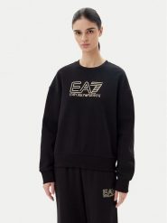 EA7 Emporio Armani Bluza 7W000100 AF10377 MC004 Czarny Loose Fit. Czarne bluzy EA7 Emporio Armani, s, bez wzorów, z bawełny, bez kaptura. Za 319.99 zł.