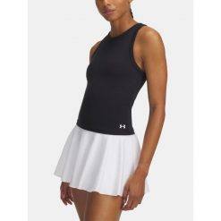 Top treningowy damski Under Armour Motion High Neck Tank. Czarne topy Under Armour, l, bez wzorów, bez kołnierzyka, bez ramiączek. Za 175.65 zł.