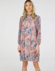 Plisowana sukienka. Sukienki Unisono, s, bez wzorów, z tkaniny, bez kołnierzyka, bez ramiączek, mini. Za 149.00 zł.