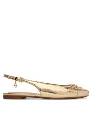 MICHAEL Michael Kors Baleriny Piper Sling 40S6PIFP1M Złoty. Żółte baleriny MICHAEL Michael Kors, bez wzorów, ze skóry, bez obcasa, bez zapięcia. Za 569.99 zł.