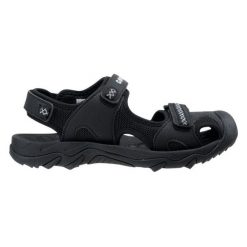 Sandały Hi-Tec Merfino T Jr 92800304868 czarne. Czarne sandały bez wzorów, z gumy, bez obcasa, bez zapięcia. Za 259.74 zł.