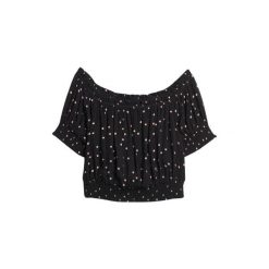 Bluzka krótka, marszczona damska Superdry. Czarne bielizna termoaktywna damska Superdry, bez wzorów, bez ramiączek. Za 218.45 zł.