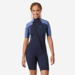 Krótka pianka do snorkelingu damska Decathlon Essential Ocena kauczuk 2 mm. Niebieskie kombinezony Decathlon, s, bez wzorów, z kauczuku, sportowe, bez kołnierzyka, bez ramiączek, krótkie. Za 199.99 zł.