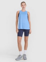 4F Legginsy kolarki do biegania szybkoschnące damskie - szare S. Szare legginsy 4f, bez wzorów, z dzianiny, sportowe, krótkie. W wyprzedaży za 99.99 zł.