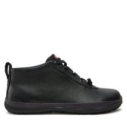 Botki Camper. Czarne botki Camper, bez wzorów, z gore-texu, bez obcasa, na płaskiej podeszwie, bez zapięcia. Za 759.99 zł.