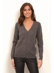 Soft Cashmere Kaszmirowy kardigan w kolorze antracytowym rozmiar: 34/36. Czarne swetry Soft Cashmere, bez wzorów, z kaszmiru, klasyczne, bez ramiączek. Za 260.99 zł.