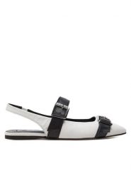 KARL LAGERFELD Sandały Konnie KL40186 Biały. Białe sandały KARL LAGERFELD, bez wzorów, ze skóry, bez obcasa, na płaskiej podeszwie, bez zapięcia. Za 819.99 zł.