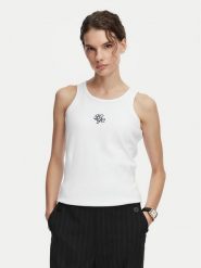 Beverly Hills Polo Club Top P-SS26W-TK550000 Biały Regular Fit. Białe topy Beverly Hills Polo Club, m, bez wzorów, z bawełny, bez kołnierzyka, bez ramiączek. Za 69.99 zł.