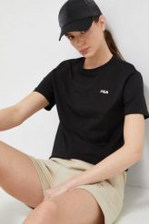 Fila t-shirt bawełniany 2-pack kolor czarny. Czarne t-shirty Fila, l, bez wzorów, z bawełny, bez kołnierzyka, bez ramiączek. Za 169.99 zł.