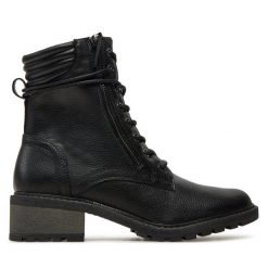 Trapery Jana. Czarne traperki JANA, bez wzorów, bez obcasa, bez zapięcia. Za 379.99 zł.