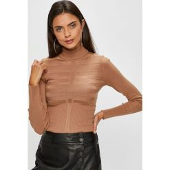 Morgan Sweter damski kolor brązowy z półgolfem. Brązowe swetry Morgan, l, bez wzorów, z dzianiny, bez ramiączek. Za 139.99 zł.