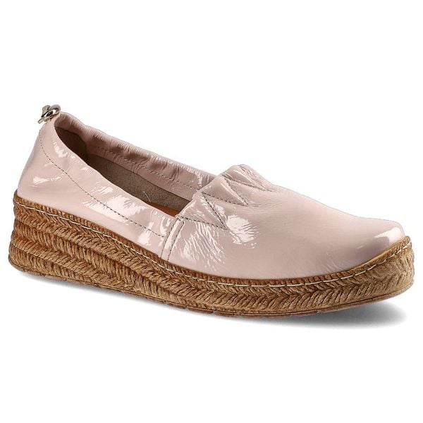 Różowe Espadryle Lemar Damskie Stylowe Modne Buty. Czerwone espadryle Lemar, bez wzorów, ze skóry, boho, bez obcasa. Za 162.00 zł.