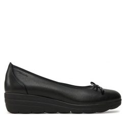 Baleriny Tamaris. Czarne baleriny Tamaris, bez wzorów, bez obcasa, bez zapięcia. Za 379.99 zł.