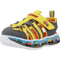Sandały SKECHERS PLAY SCENE SPLASH Żółty. Szare sandały Skechers, bez wzorów, z materiału, bez obcasa, bez zapięcia. Za 290.00 zł.