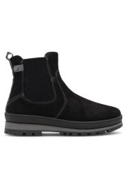 Go Soft Botki RST-BONA-01 Czarny. Czarne botki GO SOFT, bez wzorów, z materiału, bez obcasa, na płaskiej podeszwie, bez zapięcia. Za 134.99 zł.