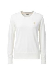 U.S. Polo Assn. Sweter w kolorze białym rozmiar: XXL. Białe swetry U.S. Polo Assn., s, bez wzorów, z bawełny, bez ramiączek. Za 113.36 zł.