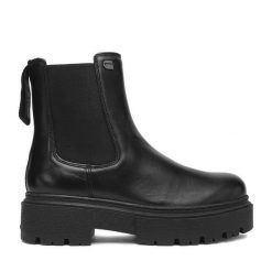 Sztyblety G-Star. Czarne botki G-Star, bez wzorów, retro, bez obcasa, na płaskiej podeszwie, bez zapięcia. Za 349.99 zł.