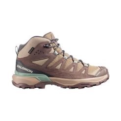 Obuwie Turystyka piesza Kobiety X ULTRA 360 LEATHER MID GORE-TEX. Brązowe buty trekkingowe Salomon, z gore-texu, bez zapięcia. Za 755.40 zł.