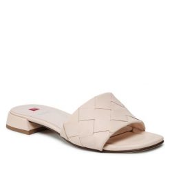 Klapki HÖGL. Brązowe klapki Högl, bez wzorów, bez obcasa, bez zapięcia. Za 549.99 zł.