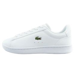 Buty Lacoste Carnaby 748SUJ001321G białe. Białe buty treningowe bez wzorów, ze skóry ekologicznej, bez zapięcia. Za 518.78 zł.