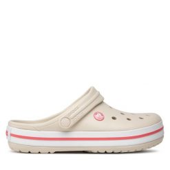 Klapki Crocs. Brązowe klapki Crocs, bez wzorów, bez obcasa, bez zapięcia. Za 259.99 zł.