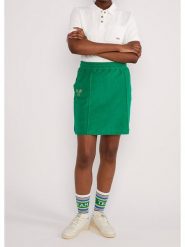 Blutsgeschwister Spódnica "Sweet Spot court" w kolorze zielonym rozmiar: S. Zielone spódnice Blutsgeschwister, na co dzień, s, bez wzorów, z bawełny, mini, proste. Za 109.52 zł.