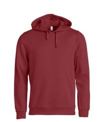 Clique Basic Hoody bluza z kapturem unisex - burgundy. Czerwone bluzy CLIQUE, xl, bez wzorów, z bawełny, bez ramiączek, z kapturem. Za 172.75 zł.