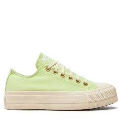 Trampki Converse. Zielone trampki Converse, bez wzorów, retro, bez zapięcia. Za 249.99 zł.