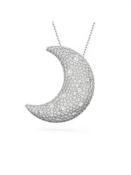 Swarovski Naszyjnik z zawieszką - dł. 75 cm rozmiar: onesize. Szare naszyjniki Swarovski, z materiału, z kryształem, metalowe. Za 543.99 zł.
