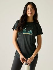Regatta Koszulka funkcyjna "Fingal" w kolorze antracytowym rozmiar: 42. Czarne t-shirty sportowe Regatta, bez wzorów, z materiału, bez ramiączek, outdoorowe. Za 52.55 zł.