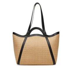Torebka Coccinelle. Brązowe shopper bag Coccinelle, bez wzorów, bez dodatków. Za 1,269.00 zł.