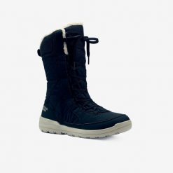 Buty turystyczne śniegowce damskie Quechua SH500 Warm wodoodporne. Niebieskie buty trekkingowe QUECHUA, na zimę, bez zapięcia. W wyprzedaży za 119.99 zł.
