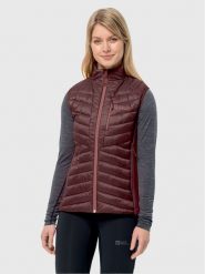 Jack Wolfskin Bezrękawnik Routeburn Pro Ins Vest 1207202 Bordowy Slim Fit. Czerwone kamizelki Jack Wolfskin, l, bez wzorów, z syntetyku, sportowe, bez ramiączek, bez kaptura, outdoorowe. Za 389.99 zł.