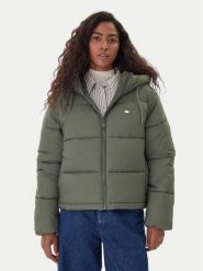 Tommy Jeans Kurtka zimowa DW0DW21625 Zielony Regular Fit. Zielone kurtki Tommy Jeans, na zimę, l, bez wzorów, z jeansu, bez kaptura. Za 999.99 zł.