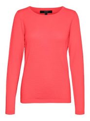 Vero Moda Sweter w kolorze koralowym rozmiar: XL. Czerwone swetry Vero Moda, xl, bez wzorów, z bawełny, bez ramiączek. Za 92.42 zł.