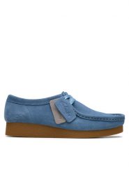 Clarks Półbuty WallabeeEVOSh 26181476 Niebieski. Niebieskie półbuty wsuwane Clarks, bez wzorów, ze skóry, bez obcasa, na płaskiej podeszwie. Za 389.99 zł.