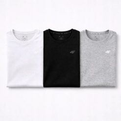 T-SHIRT DAMSKI 4F KOSZULKA SPORTOWA ZESTAW KOMPLET 3 SZTUKI XXL F3306 SS26. T-shirty sportowe 4f, uniwersalny, bez wzorów, z bawełny, bez ramiączek, na fitness i siłownię. Za 119.97 zł.