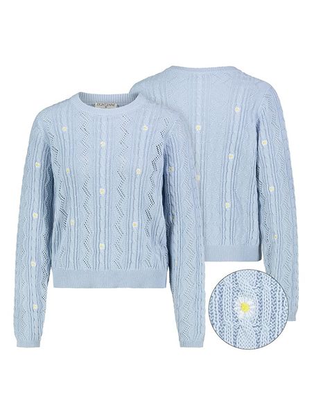 Eight2Nine Sweter w kolorze błękitnym rozmiar: XS. Niebieskie swetry Eight2Nine, xs, bez wzorów, z bawełny, bez ramiączek. Za 113.99 zł.