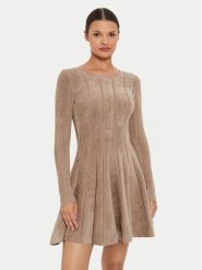 Marciano Guess Sukienka codzienna 4BGK43 5806Z Brązowy Regular Fit. Brązowe sukienki Marciano Guess, na co dzień, z aplikacjami, z syntetyku, bez kołnierzyka, bez ramiączek, proste. Za 1,199.00 zł.