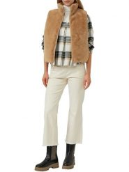 S.OLIVER RED LABEL Dżinsy - Flared fit - w kolorze kremowym rozmiar: 38. Brązowe jeansy s.Oliver RED LABEL, s, z aplikacjami, ze skóry. Za 143.99 zł.