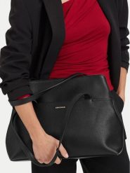 GINO ROSSI Torebka EO-LA224-19649 Czarny. Czarne shopper bag Gino Rossi, bez wzorów, ze skóry, bez dodatków. Za 479.99 zł.