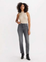Levi's Dżinsy "724" - Slim fit - w kolorze szarym rozmiar: W30/34. Szare jeansy Levi's, s, z aplikacjami, klasyczne, z podwyższonym stanem. Za 162.87 zł.