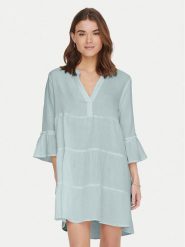 ONLY Sukienka letnia Thyra 15267999 Zielony Regular Fit. Zielone sukienki ONLY, xs, bez wzorów, z bawełny, bez kołnierzyka, bez ramiączek. Za 139.99 zł.