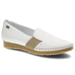 Mokasyny damskie Simen, wsuwane z miękkiej naturalnej skóry, białe, 6999. Białe mokasyny Simen, bez wzorów, z gumy. Za 179.00 zł.