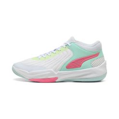 Buty do koszykówki Puma Court Pro 2. Białe buty treningowe Puma, bez wzorów, z gumy, bez zapięcia, do biegania. Za 313.50 zł.