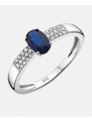 Revoni Złoty pierścionek z diamentami i szafirem rozmiar: 58. Niebieskie pierścionki Revoni, z diamentem, złote. Za 1,609.99 zł.