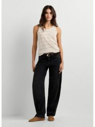 Pepe Jeans Top "Coral" w kolorze kremowym rozmiar: S. Brązowe topy Pepe Jeans, s, bez wzorów, z jeansu, bez kołnierzyka, bez ramiączek. Za 74.46 zł.