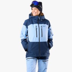 Kurtka narciarska Kobieta Swedemount Freeride Jacket wodoodporna. Niebieskie kurtki narciarskie SWEDEMOUNT, na zimę, bez wzorów, bez kaptura, narciarskie. Za 899.99 zł.