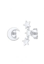 Elli Damskie kolczyki sztyfty półksiężyc gwiazda mix w srebrze próby 925 Sterling Silver Kolczyki 1 ct. Szare kolczyki Elli, srebrne. Za 178.99 zł.