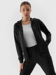4F Bluza 4FAW23TSWSF0730 Czarny Regular Fit. Czarne bluzy 4f, xs, bez wzorów, z bawełny, bez kaptura. Za 189.99 zł.